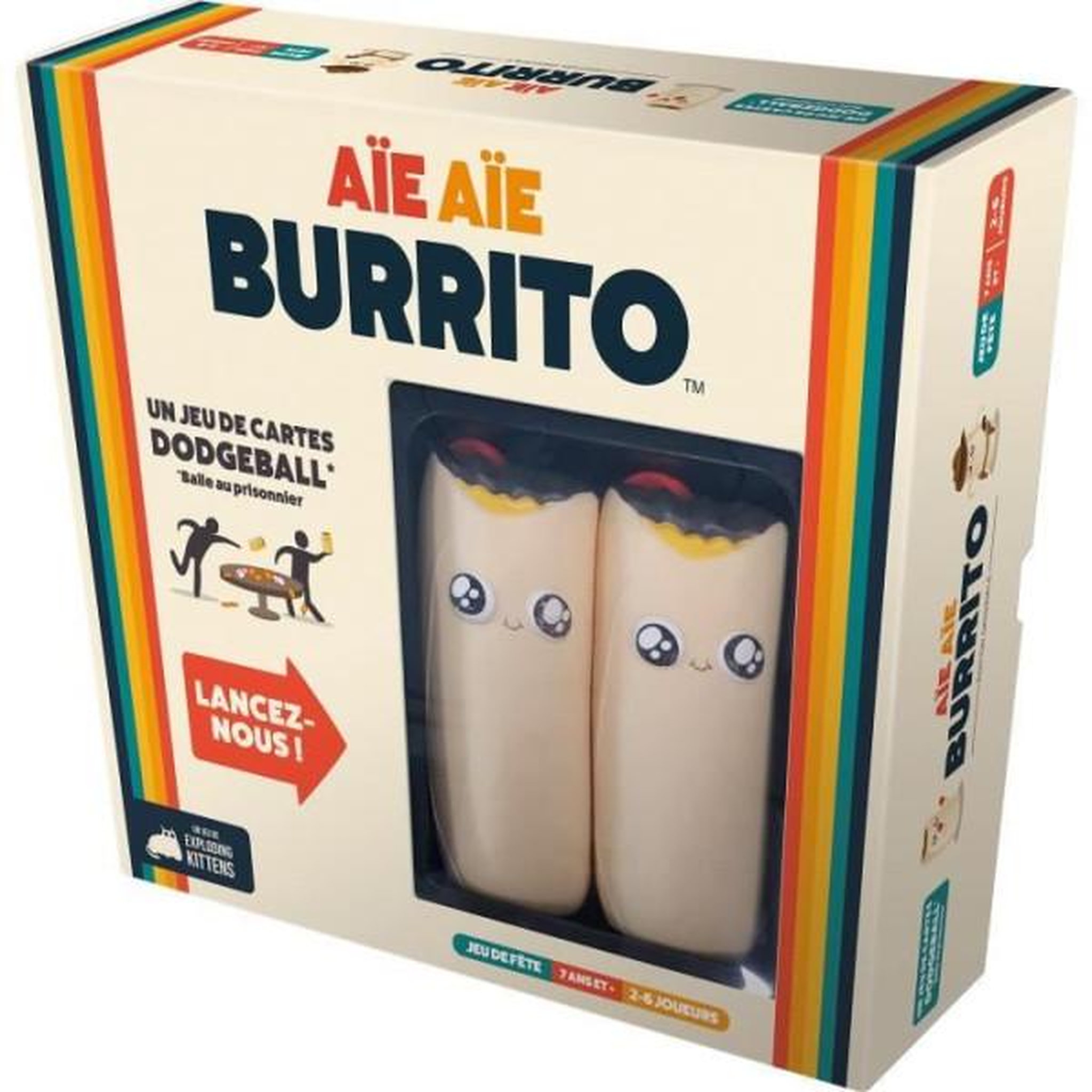 Voir la diapositive 2 : Asmodee Jeu de société - asmodee - aie aie burrito (edition 2022) - ambiance - 3 a 6 joueurs