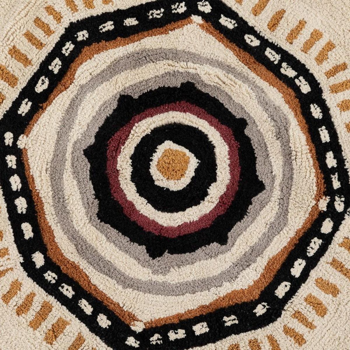 ATMOSPHERA Tapis rond coton tufté Tribal D120