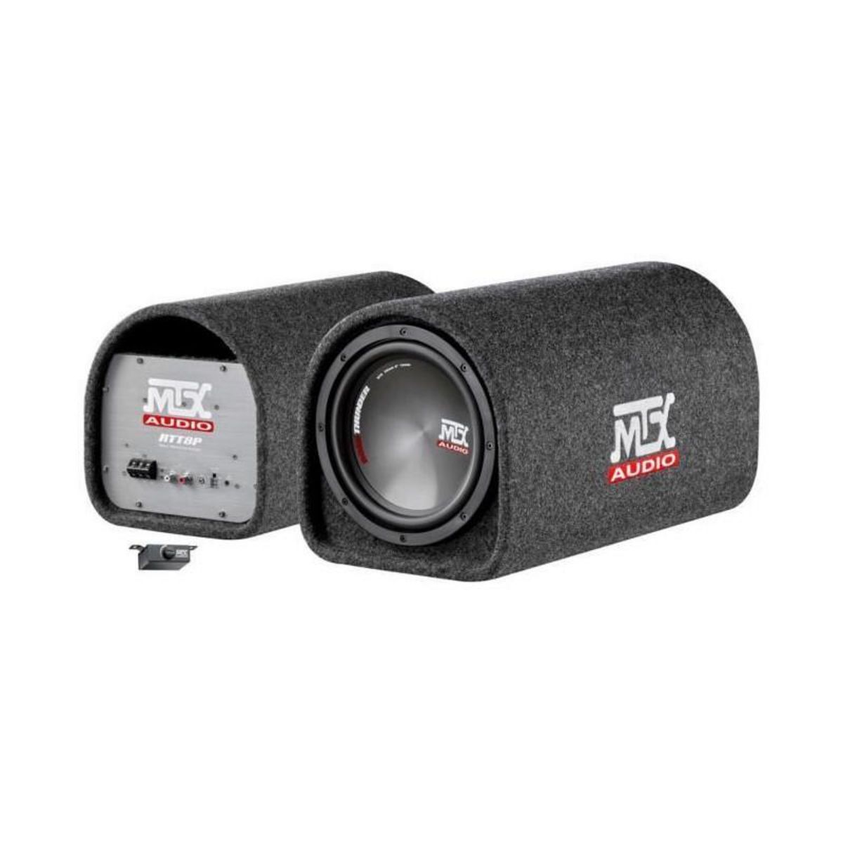 MTX AUDIO Caisson tube actif avec subwoofer - MTX AUDIO - RTT8P - 20cm reflex et ampli Classe-D 120W RMS filtre actif et télécommande