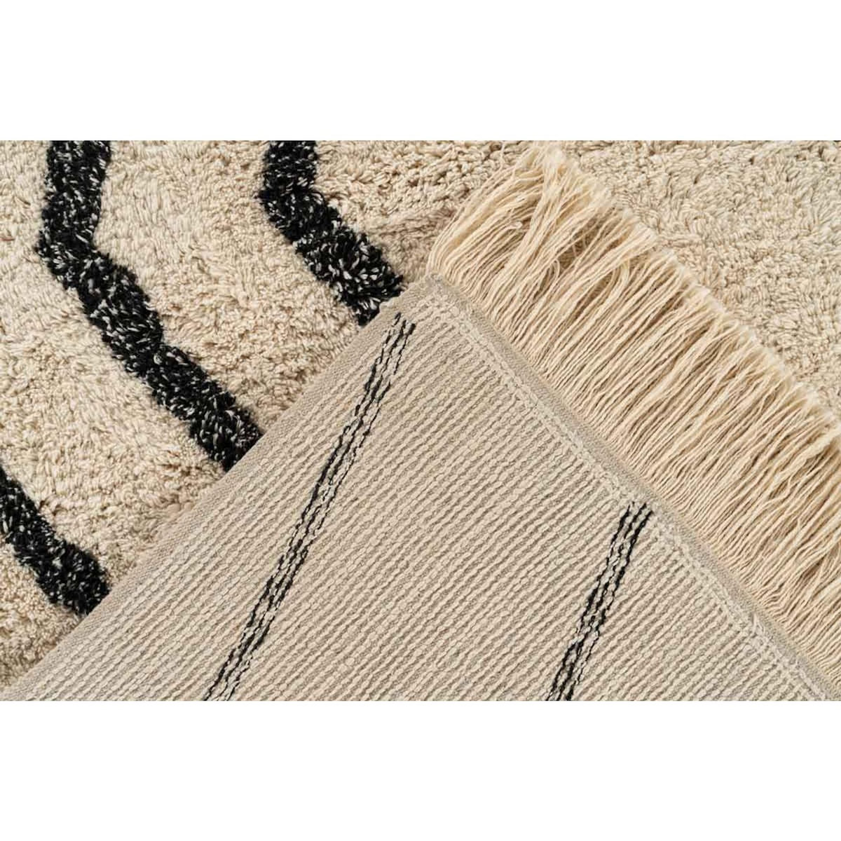 Paris Prix Tapis Tufté à la Main Ethnique  Mylen V  Beige & Noir
