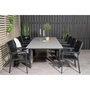 Voir la diapositive 6 : Paris Prix Ensemble Table de Jardin & 8 Chaises  Levels  160x240cm Noir