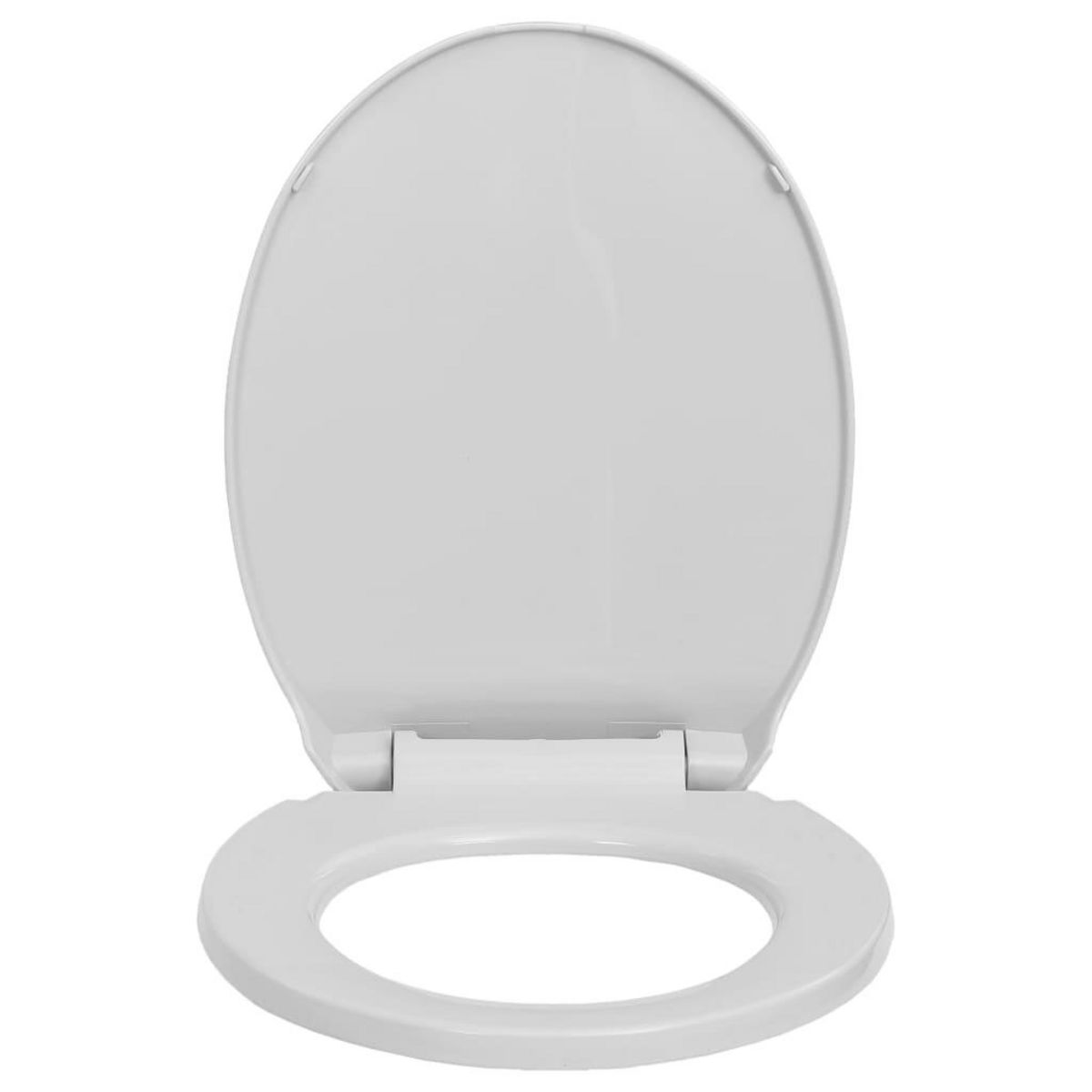 VIDAXL Siege de toilette a fermeture en douceur Gris clair Ovale