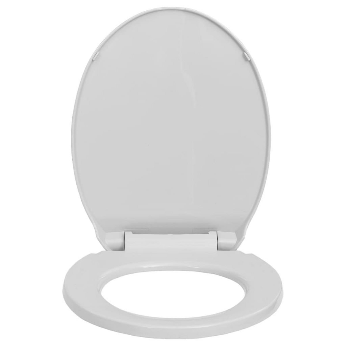 VIDAXL Siege de toilette a fermeture en douceur Gris clair Ovale