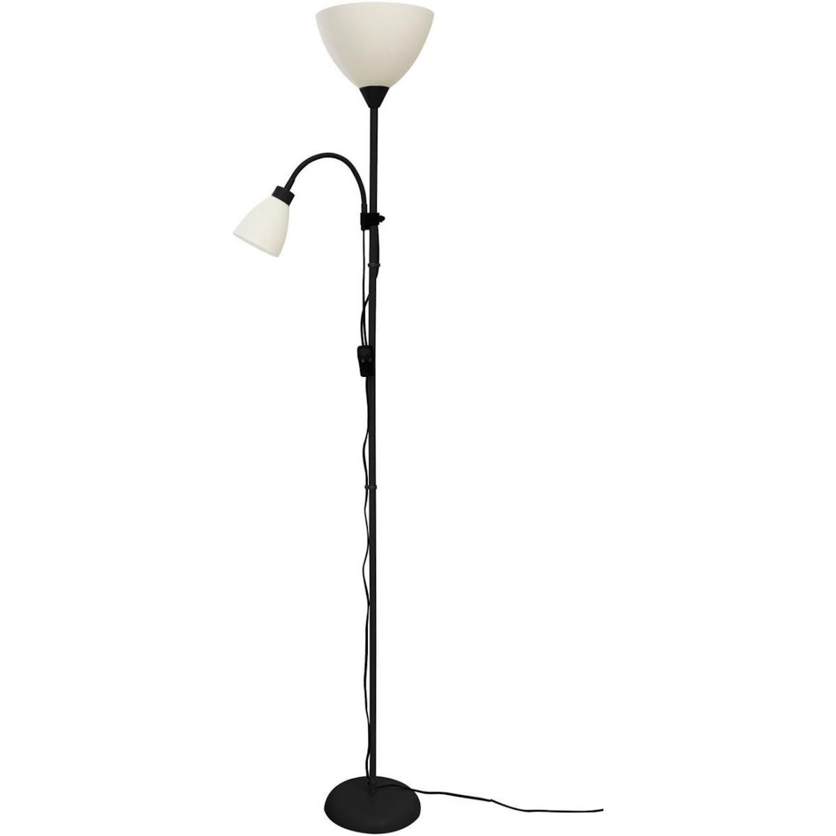 Paris Prix Lampadaire 2 Têtes Design  Liseuse  176cm Noir