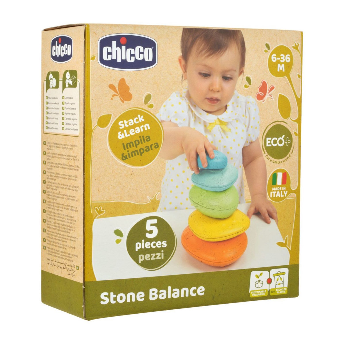 CHICCO Jeu d'empilage - Galets en équilibre