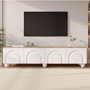 Voir la diapositive 2 : MERAX Meuble tv blanc+naturel 180 cm mdf