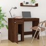 Voir la diapositive 3 : VIDAXL Bureau Chene marron 100x49x75 cm Bois d'ingenierie