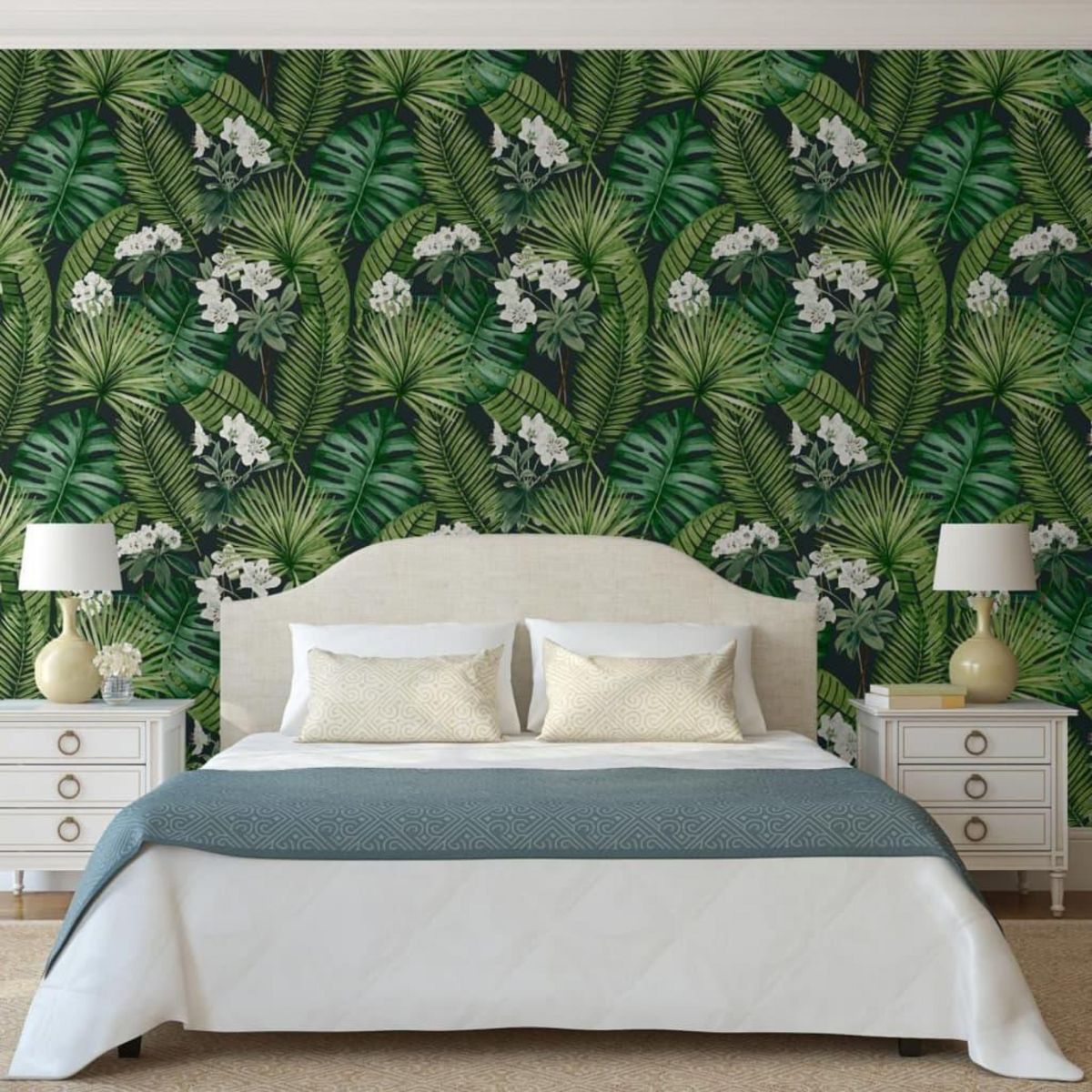DUTCH WALLCOVERINGS DUTCH WALLCOVERINGS Papier peint Eden Noir et vert fonce