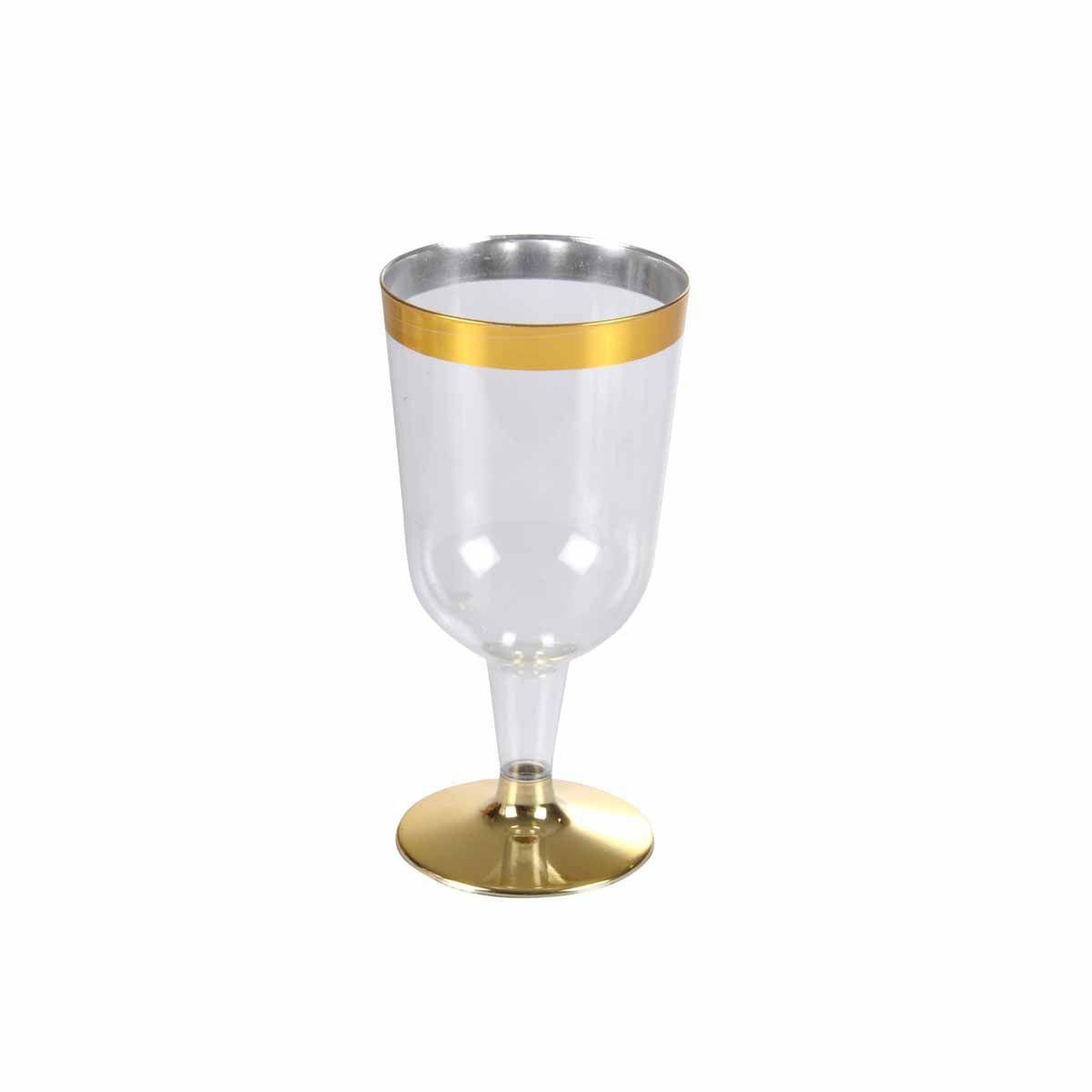 Voir la diapositive 2 : HOMEA Lot de 6 verres à vin  liseré  18cl or