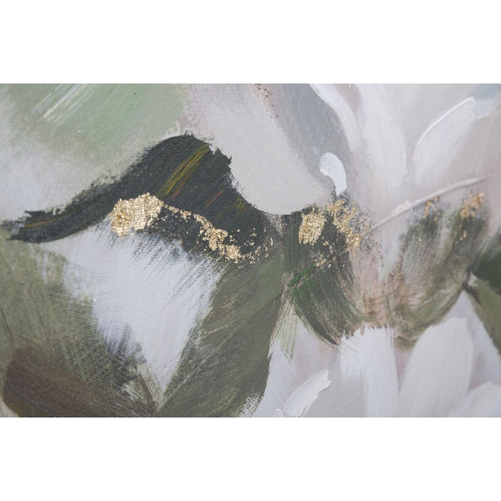 Voir la diapositive 4 : Paris Prix Toile peinture déco  flower & leaf  80x100cm multicolore