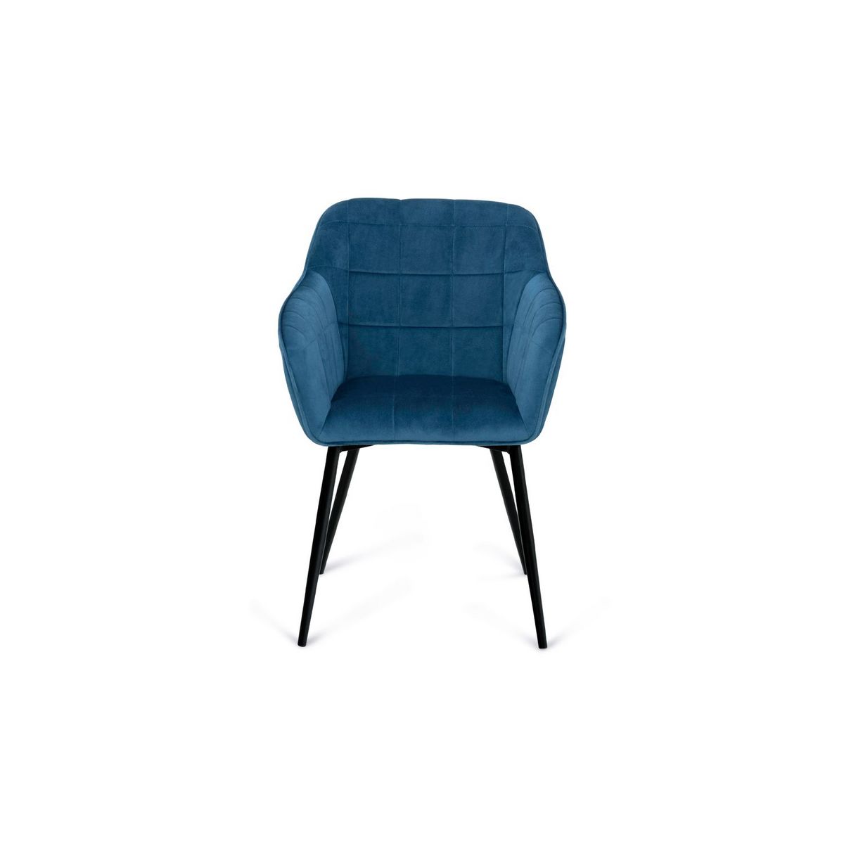 Lot de 2 fauteuils en velours pieds métal LINDA