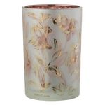 Paris Prix Photophore Déco en Verre Mat  Feuilles  18cm Multicolore