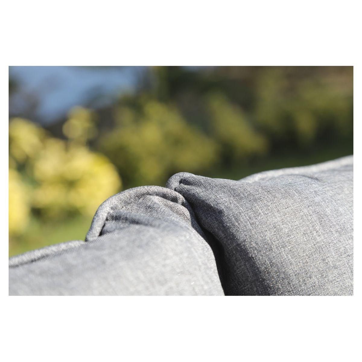 Salon bas de jardin 4 personnes en résine tréssée YUCCA