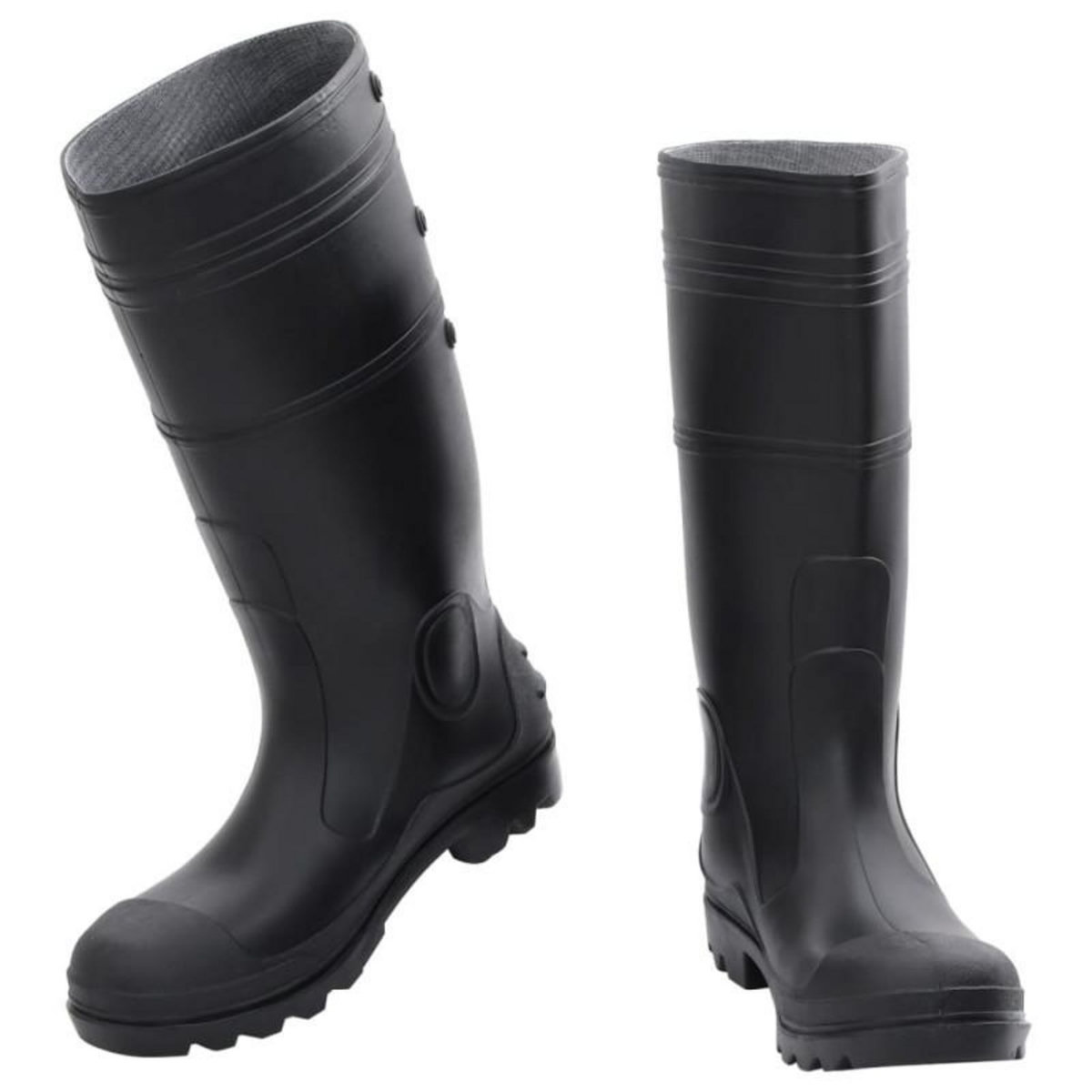 VIDAXL Bottes de pluie noir taille 42 PVC