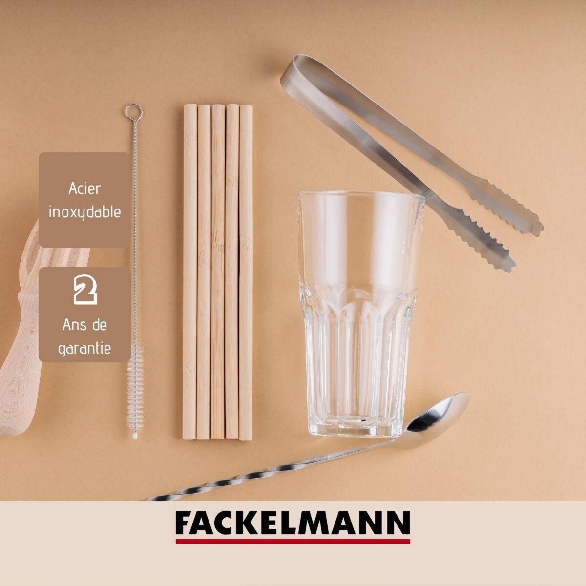 Fackelmann Pince à glaçons inox 15 cm Fackelmann Bar Concept