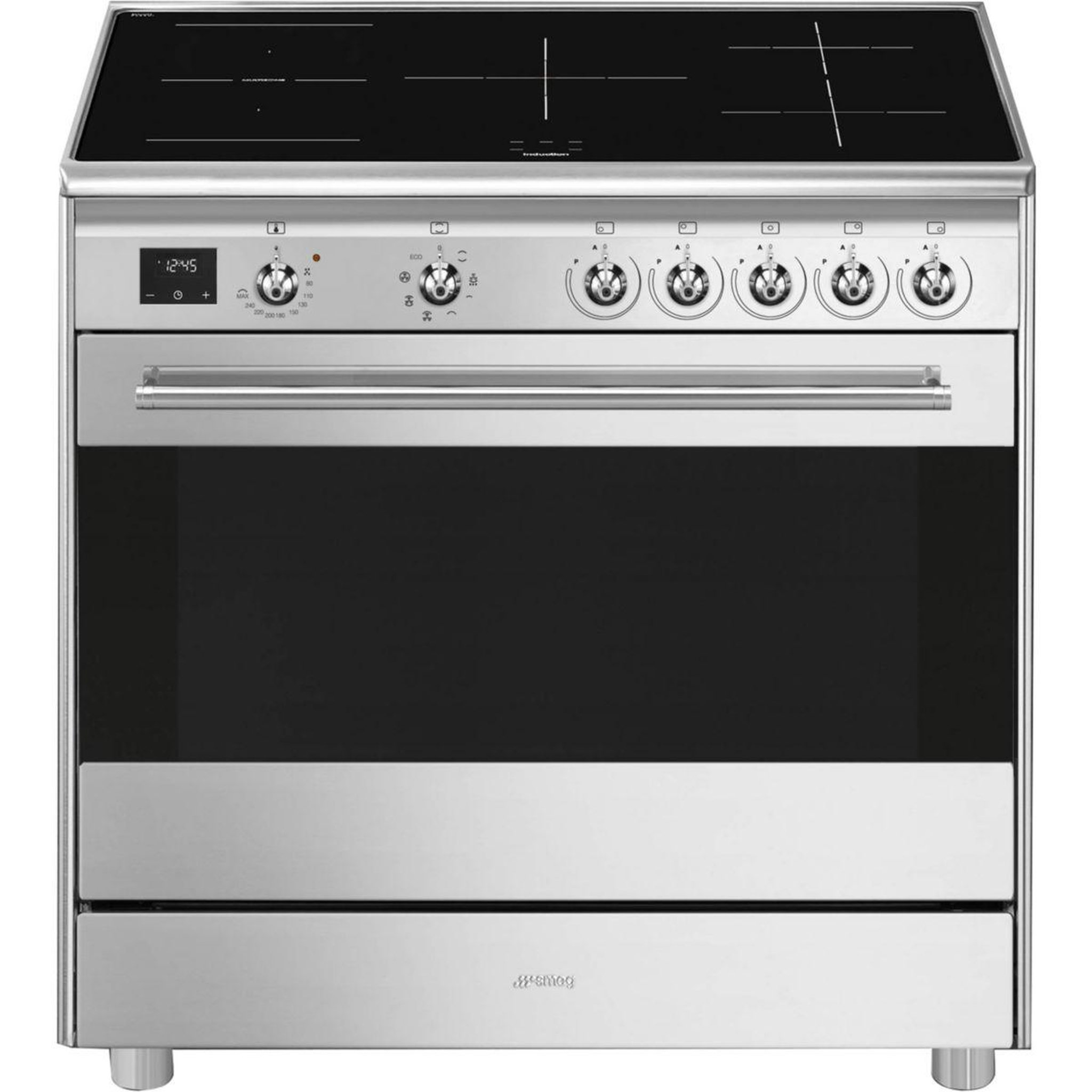 Voir la diapositive 1 : SMEG Piano de cuisson induction SCB95CIX