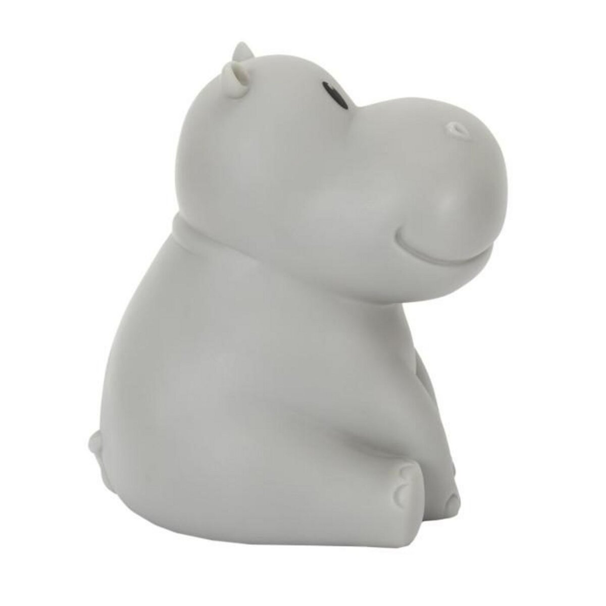 Paris Prix Lampe Veilleuse Enfant Led  Hippopotame  16cm Gris