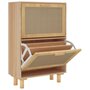 Voir la diapositive 2 : VIDAXL Armoire a chaussures Marron 52x25x80 cm Bois d'ingenierie/rotin