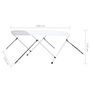 Voir la diapositive 6 : VIDAXL Auvent bimini a 2 arceaux Blanc 180x130x110 cm