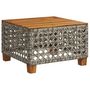 Voir la diapositive 2 : VIDAXL Table de jardin gris 55x55x36 cm resine tressee et bois acacia