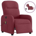 VIDAXL Fauteuil de massage inclinable electrique Rouge bordeaux Tissu