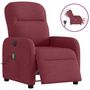 Voir la diapositive 1 : VIDAXL Fauteuil de massage inclinable electrique Rouge bordeaux Tissu