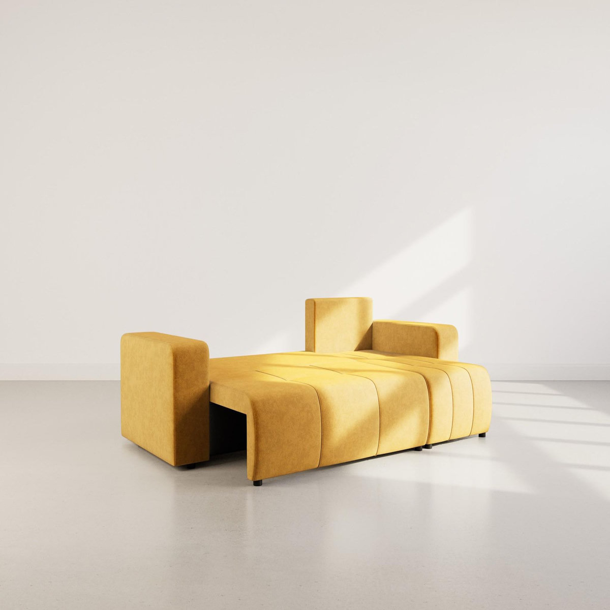 BEST MOBILIER Nicole - canapé d'angle réversible 4 places convertible avec coffre en tissu