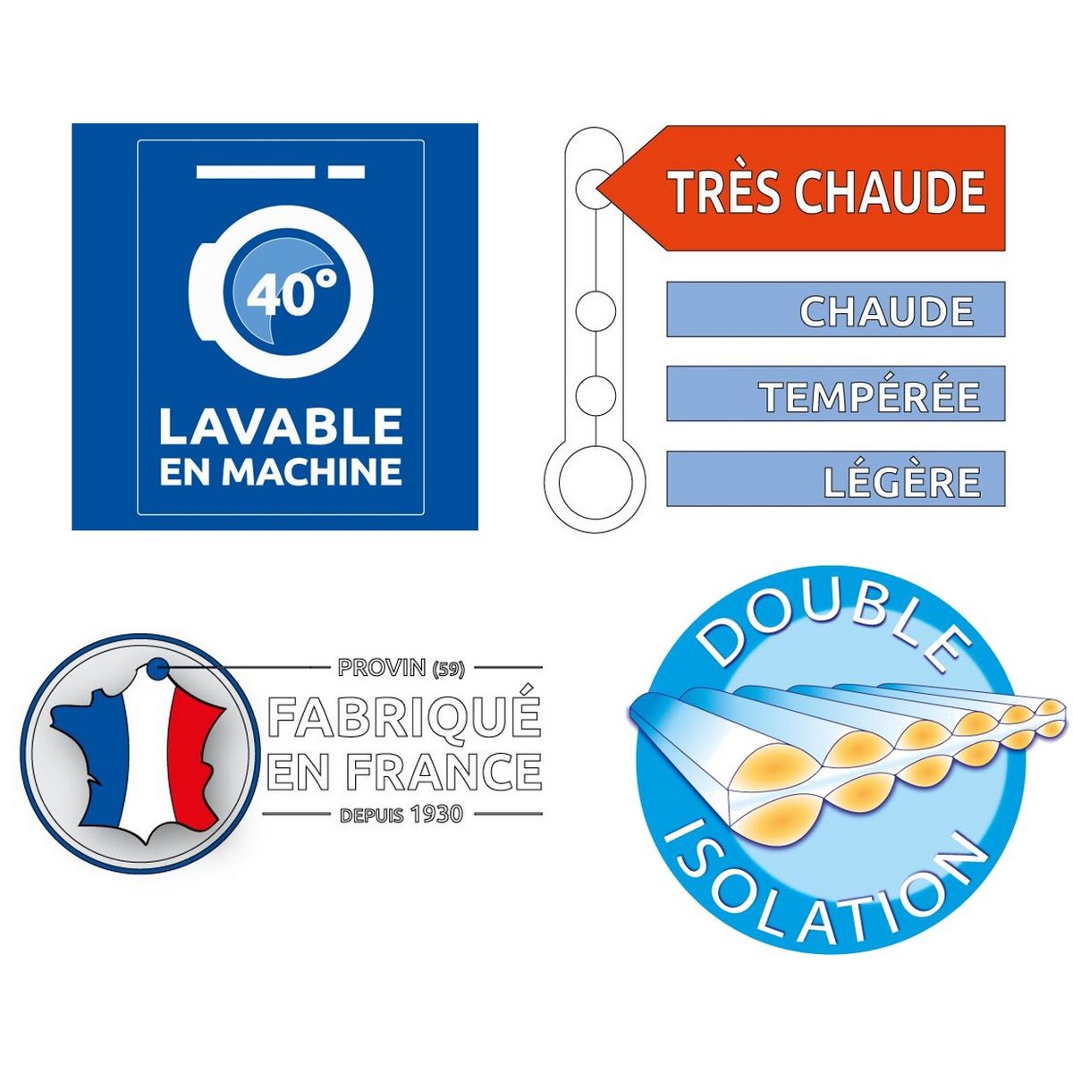 BLEUCALIN Couette très chaude microfibre SPECIAL HIVER