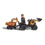 Voir la diapositive 4 : FALK FALK - 997W - Tractopelle a pedales Case IH Construction avec excavatrice et selle pivotante + remorque double essieux basculant