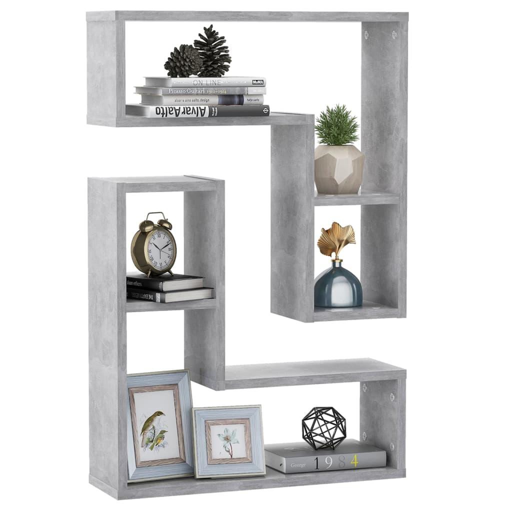 Voir la diapositive 3 : VIDAXL Etageres murales 2 pcs gris beton 50x15x50 cm bois d'ingenierie