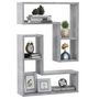 Voir la diapositive 3 : VIDAXL Etageres murales 2 pcs gris beton 50x15x50 cm bois d'ingenierie