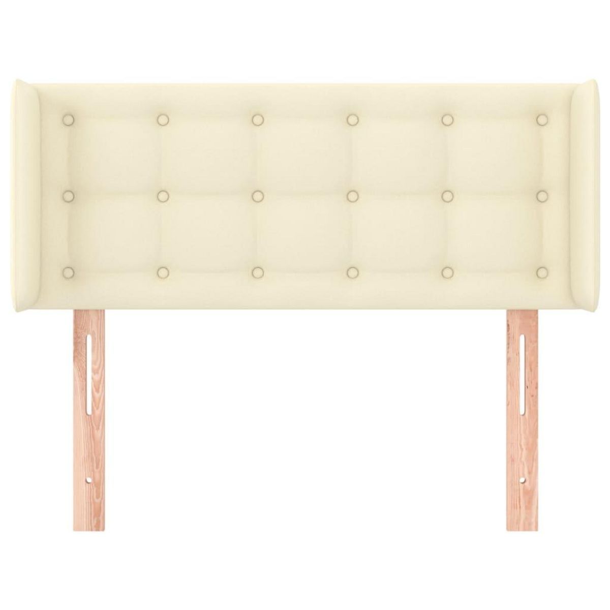 VIDAXL Tete de lit avec oreilles Creme 93x16x78/88 cm Similicuir