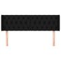 Voir la diapositive 3 : VIDAXL Tete de lit avec oreilles Noir 147x16x78/88 cm Tissu