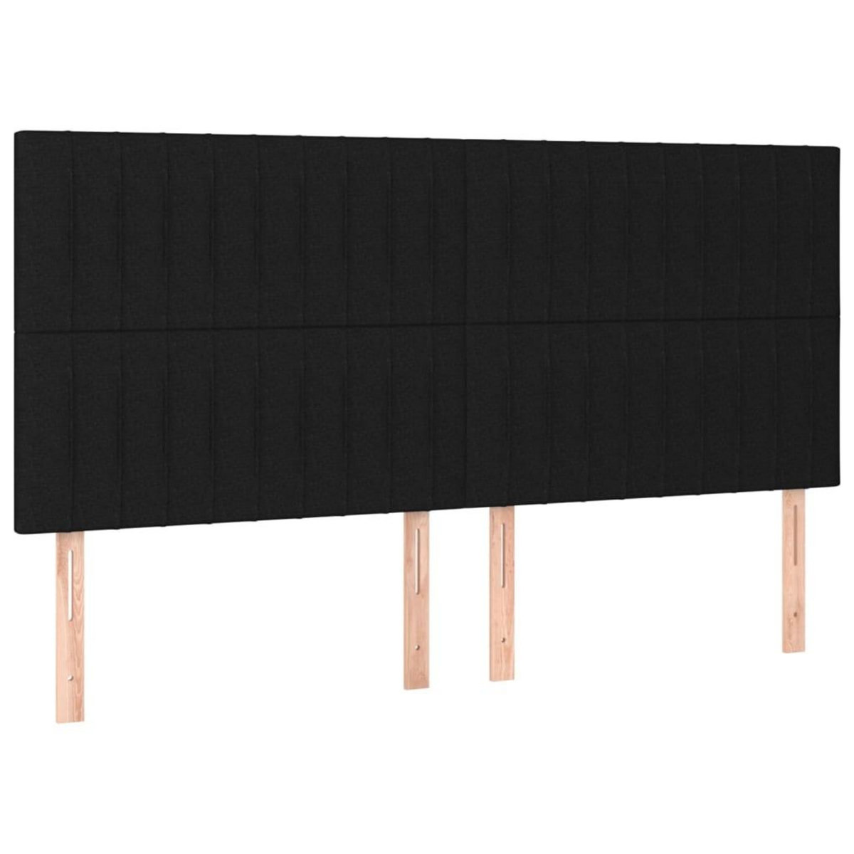 VIDAXL Tete de lit a LED Noir 200x5x118/128 cm Tissu