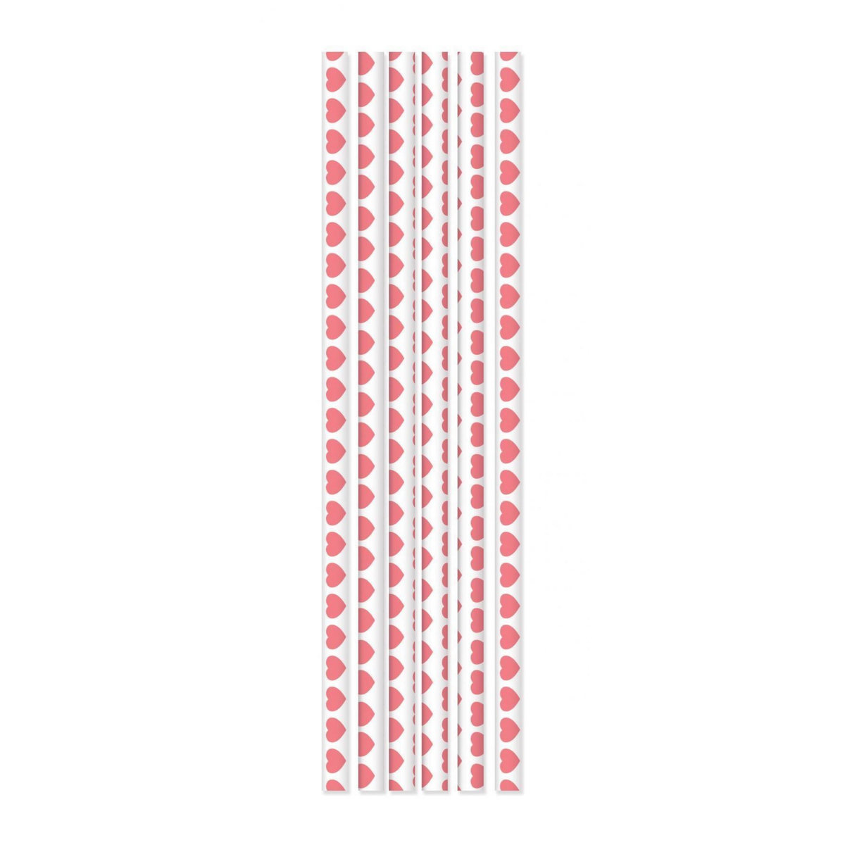 Scrapcooking Party 20 pailles papier - Cœurs rose