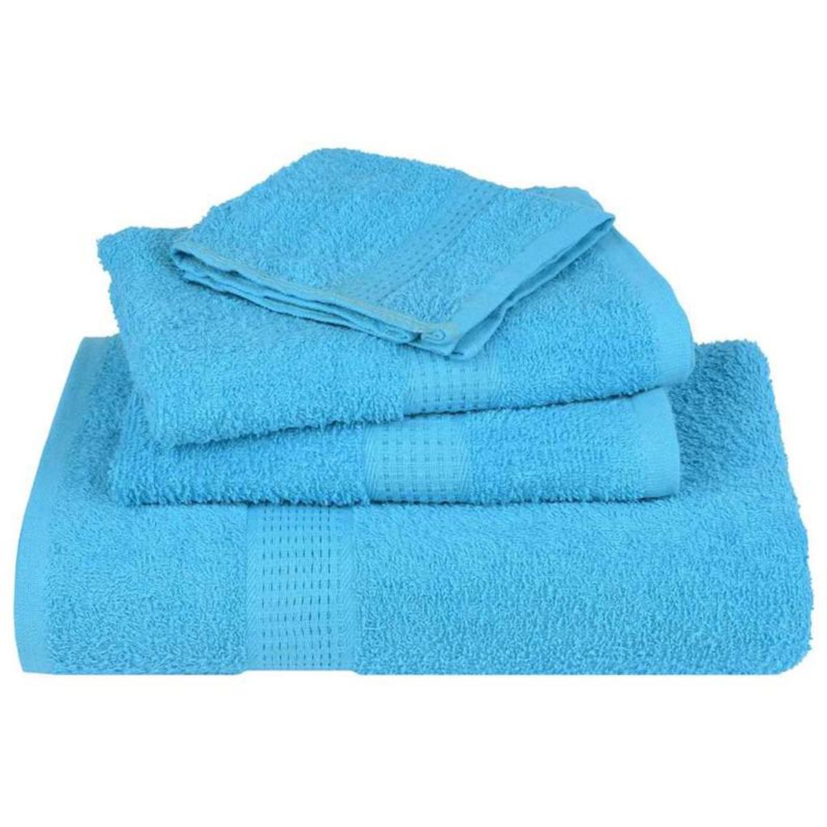 VIDAXL Serviettes de sauna 4pcs turquoise 80x200cm 360 g m² 100% coton