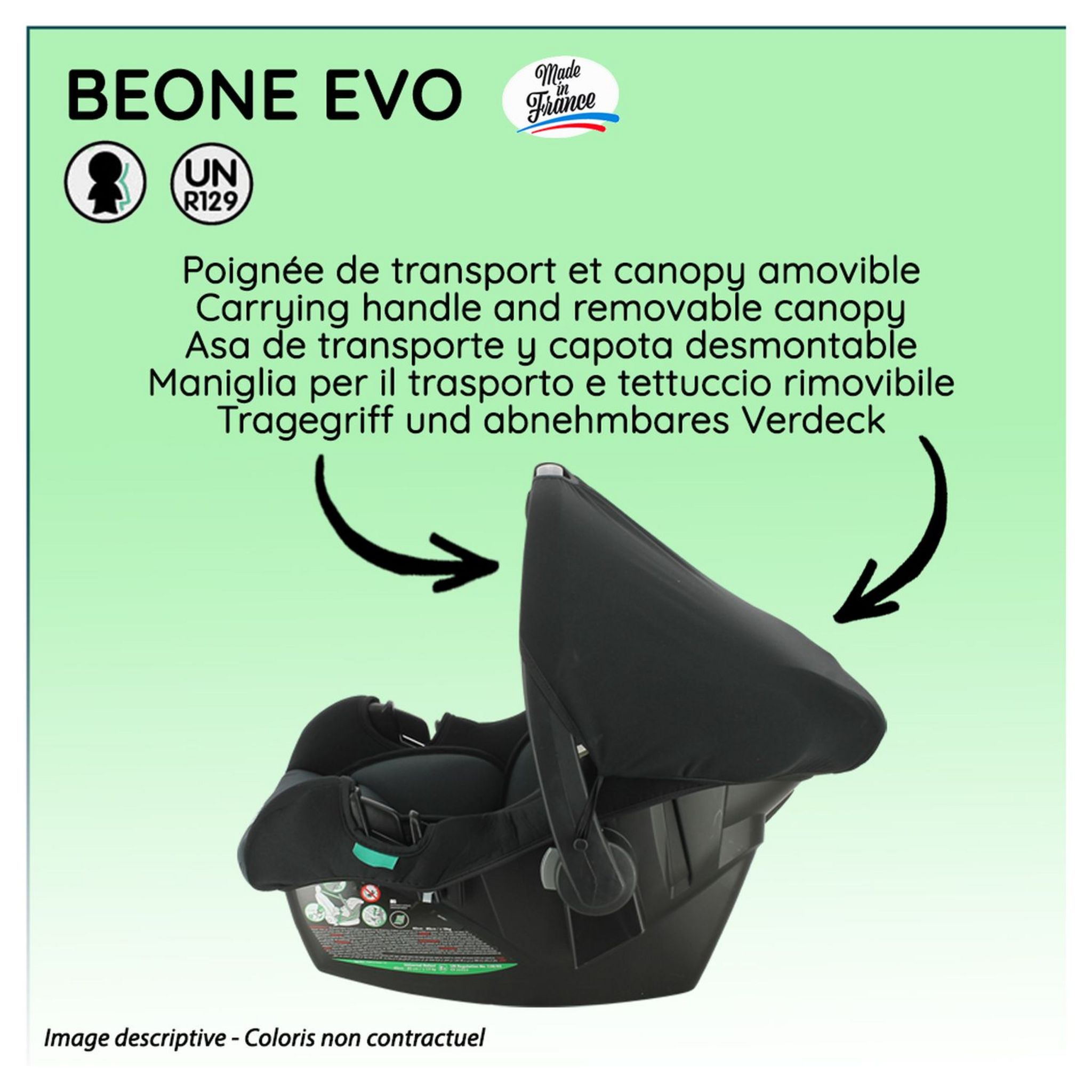 NANIA Siège auto ceinturé BEONE EVO 40-85 cm R129 i-Size pas cher ...