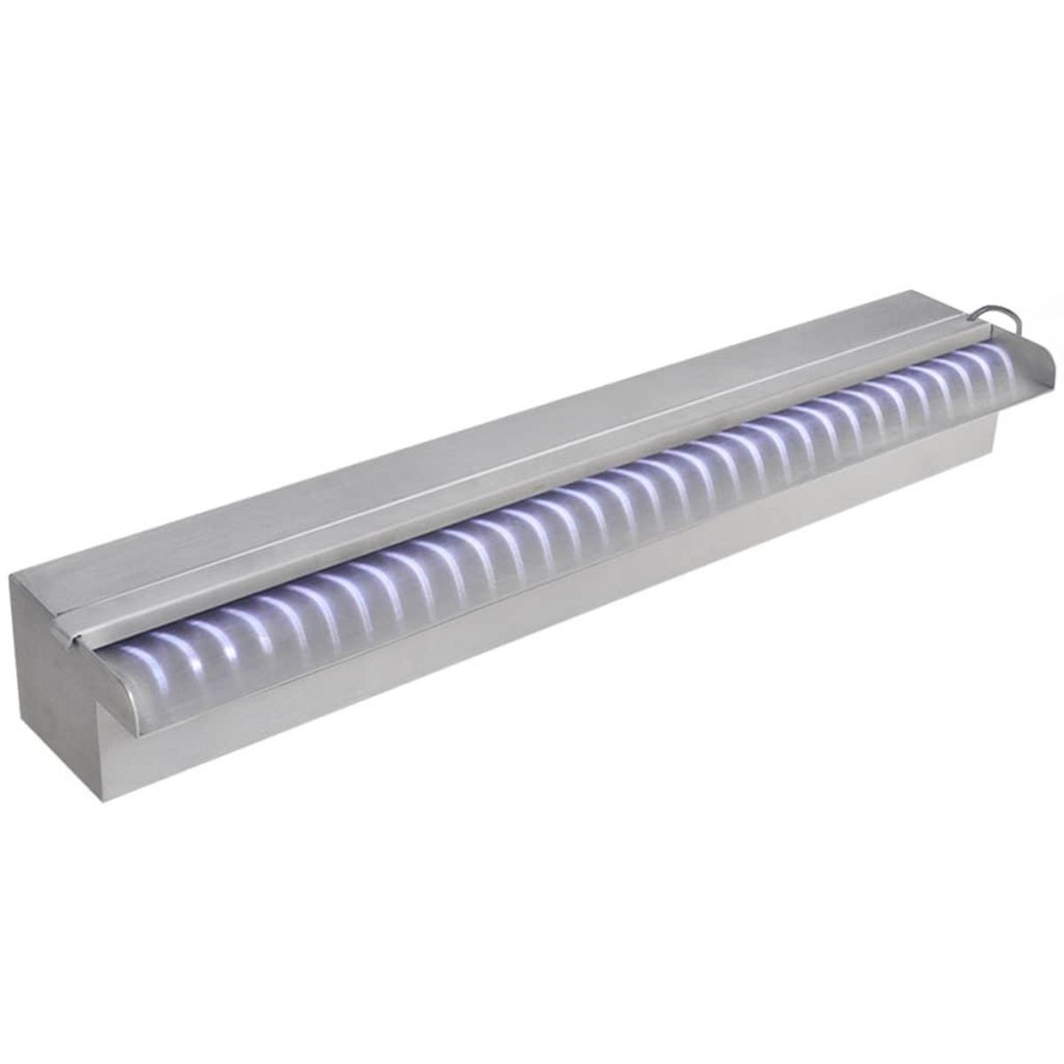 VIDAXL Lame d'eau rectangulaire a LED 60 cm en acier inoxydable pour piscine