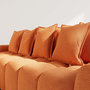 Voir la diapositive 4 : LISA DESIGN Adelaide - canapé d'angle réversible 4 places en tissu texturé
