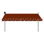 Voir la diapositive 5 : VIDAXL Auvent manuel retractable avec LED 400 cm Orange et marron