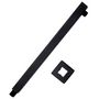 Voir la diapositive 4 : VIDAXL Bras de support de douche Carre Inox 201 Noir 40 cm
