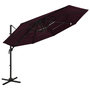 Voir la diapositive 1 : VIDAXL Parasol de jardin a 4 niveaux mat en aluminium rouge bordeaux