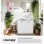 Voir la diapositive 5 : tectake Meuble sous-lavabo grand espace de rangement blanc
