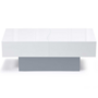 Voir la diapositive 3 : ID MARKET Table basse coulissante rectangulaire MARTA bois gris et plateau blanc