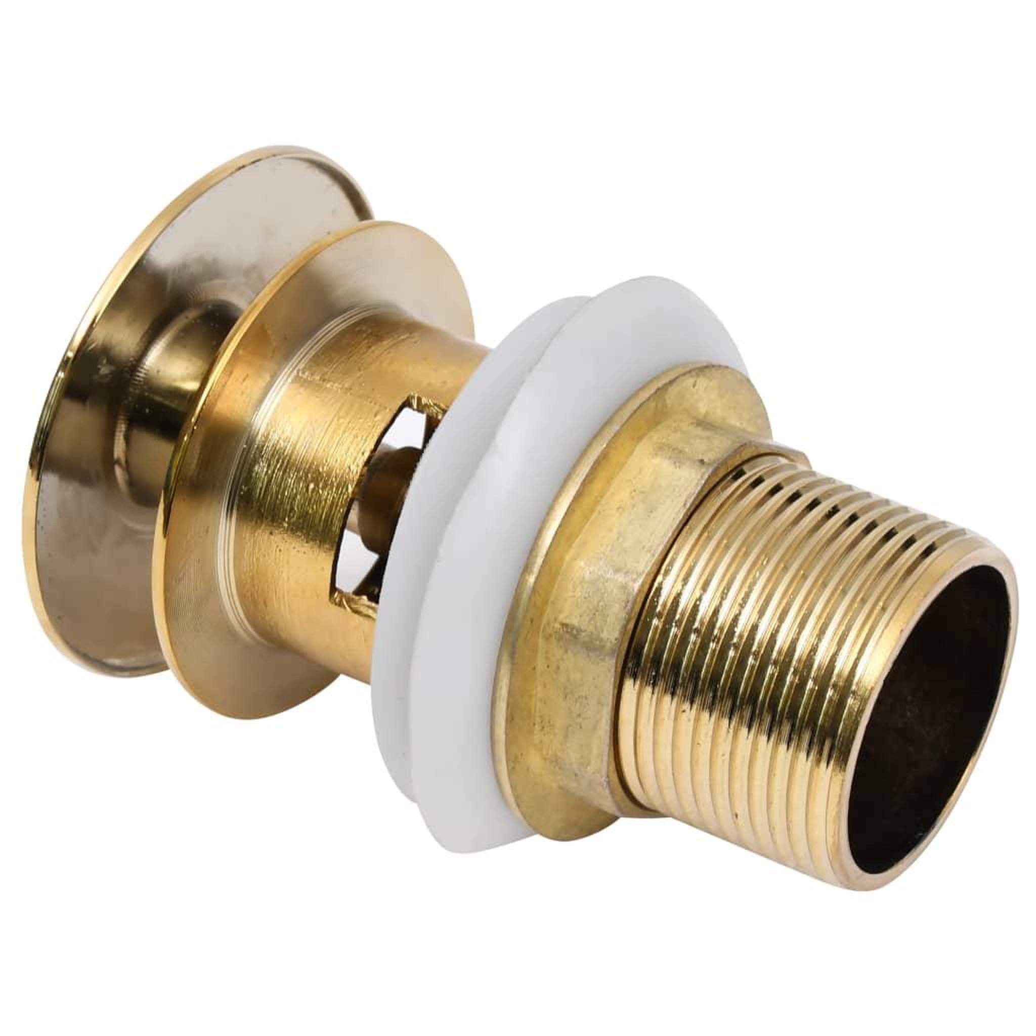 Voir la diapositive 3 : VIDAXL Drain a poussoir sans debordement Dore 6,4x6,4x9,1 cm