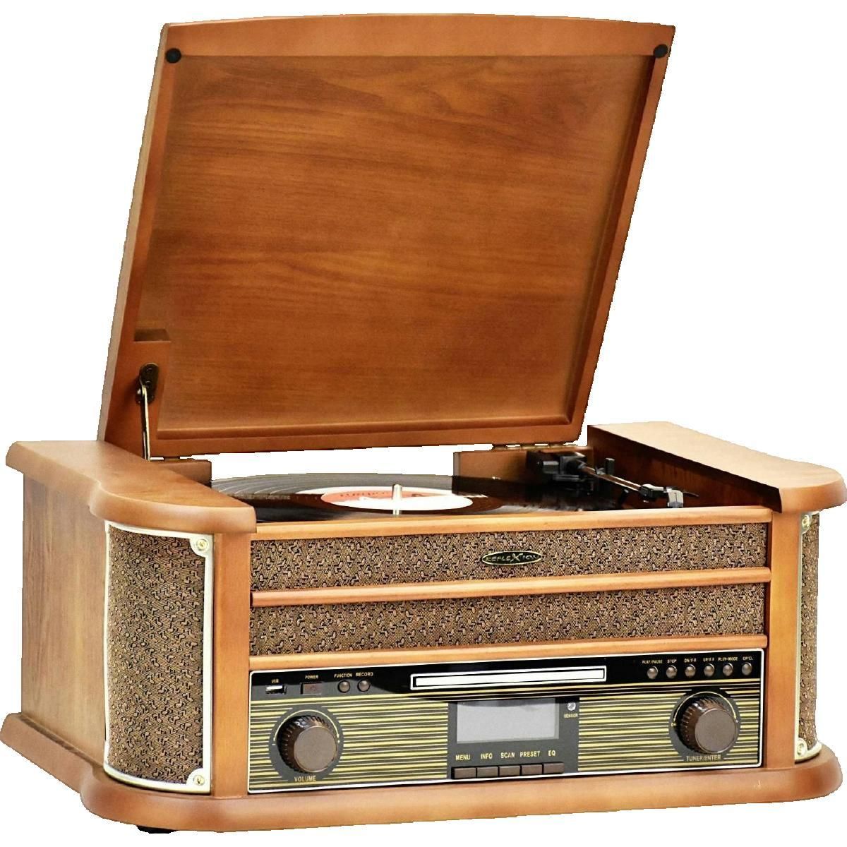 REFLEX Platine vinyle Reflexion HIF2002DAB avec radio DAB/FM et Bluetooth