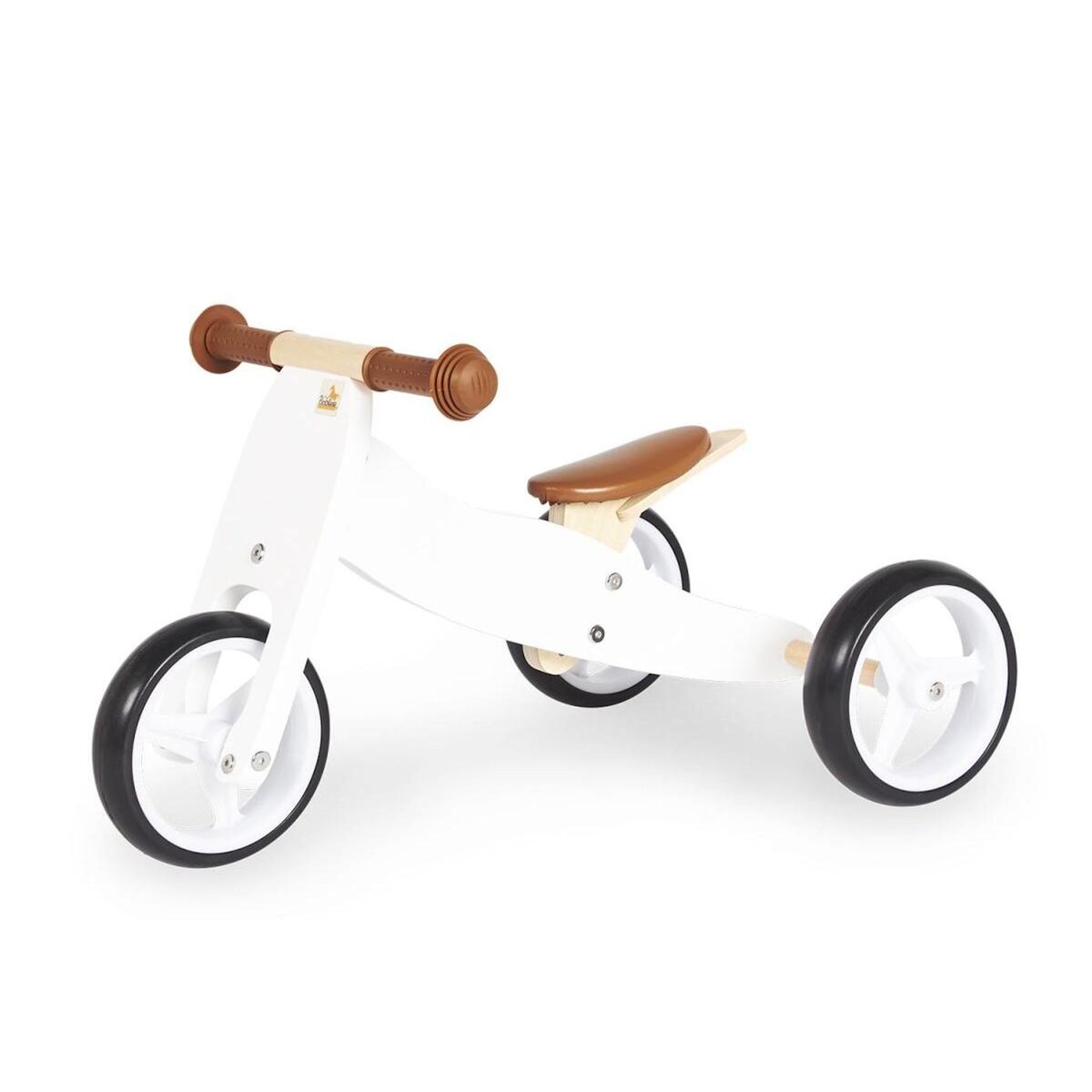 Pinolino Tricycle en bois Charlie en bois de bouleau Blanc Naturel