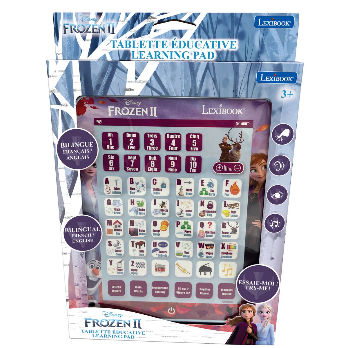 LEXIBOOK Tablette éducative Reine des Neiges EN/FR