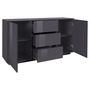 Voir la diapositive 2 : Buffet moderne 2 portes 3 tiroirs 160 cm LUCERA