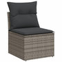 Voir la diapositive 3 : VIDAXL Salon de jardin avec coussins 10 pcs gris resine tressee